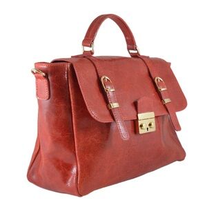 Italian leather satchel